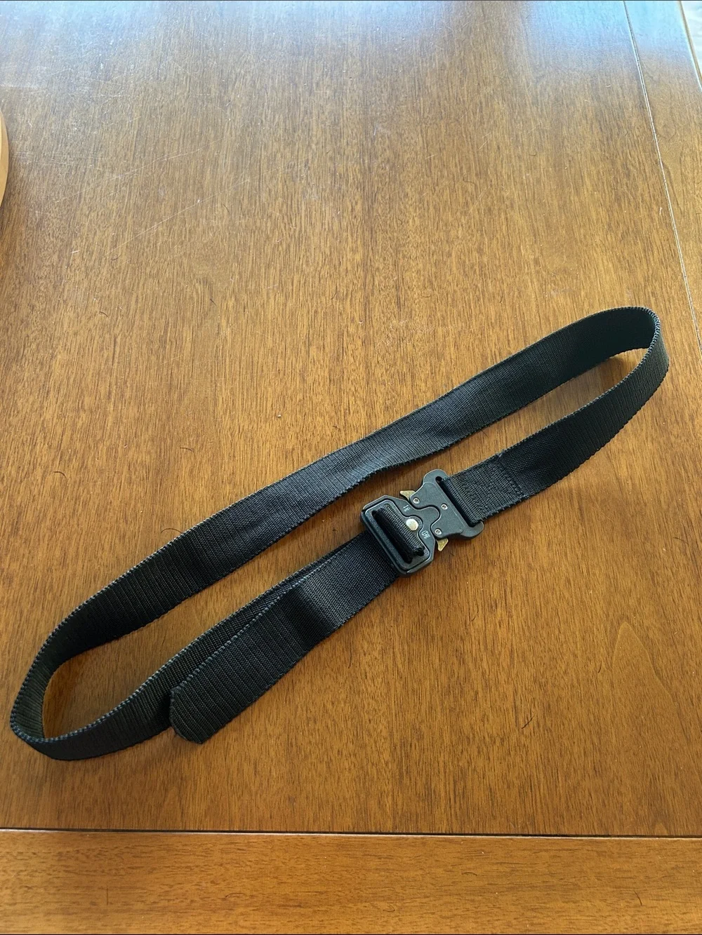 Men's Black Tactical Web Belt with Metal Quick-Release Buckle
